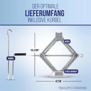 Produktbild für Scherenwagenheber Alca 436000, mit Kurbel