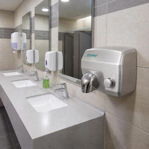 Produktbild für Händetrockner Air-Wolf Serie E, 10-330, Warmluft, silber