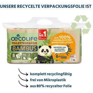 Produktbild für Toilettenpapier Oecolife aus Bambus