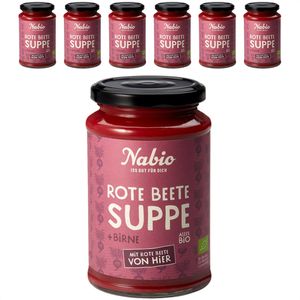 Nabio Fertiggericht Rote Beete Suppe VON HIER, Bio, je 375ml, 6 Stück