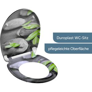 Produktbild für WC-Sitz Schütte Stone 82374, oval, aus Duroplast