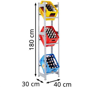 Produktbild für Getränkekistenregal PROREGAL Big Camel, für 3 Kisten