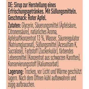 Produktbild für Sirup More Zerup Red Apple, zuckerfrei