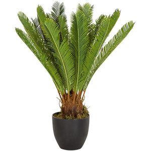 hJh-OFFICE Kunstpflanze Cycas, Kunstpalme im Topf mit 24 Palmenwedeln, Höhe 70 cm
