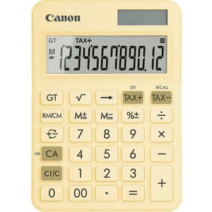 Produktbild für Taschenrechner Canon LS-125KB, MwSt-Berechnung, pastellgelb