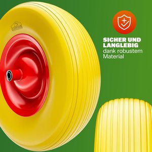 Produktbild für Schubkarrenrad Gardebruk 4.80/4.00-8, pannensicher Vollgummi