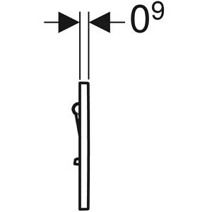 Produktbild für Betätigungsplatte Geberit Typ 01, aus Kunststoff, für Urinal