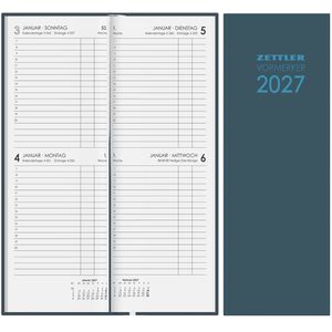 Produktbild für Vormerkbuch Zettler 801-0021, Leinen, anthrazit Hardcover