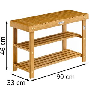 Produktbild für Schuhbank CASARIA 106542, braun, aus Holz