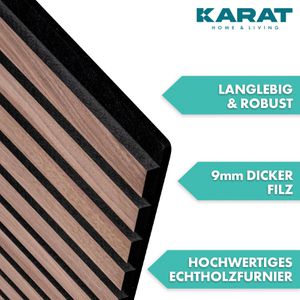 Produktbild für Akustikpaneel Karat Walnuss