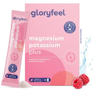 Produktbild für Magnesium gloryfeel potassium plus Himbeer Pulver 30 Portionen