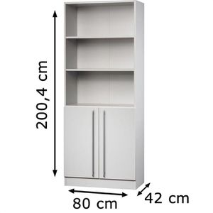 Produktbild für Kombischrank Hammerbacher H-Serie, lichtgrau