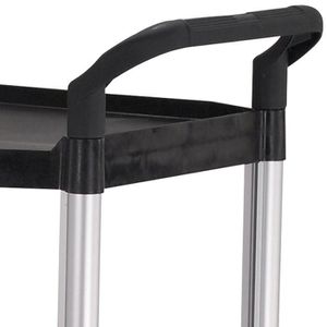 Produktbild für Servierwagen Böttcher-AG schwarz, Aluminium / Kunststoff