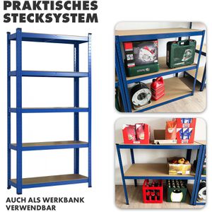 Produktbild für Schwerlastregal Karat Lakota, 5 Holzböden