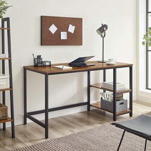 Produktbild für Schreibtisch Vasagle LWD55X, braun / schwarz