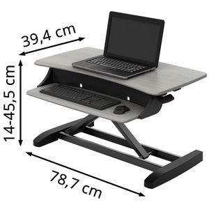 Produktbild für Schreibtischaufsatz Ergotron WorkFit-Z Mini, grau