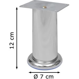Produktbild für Möbelfuß vidaXL 3051484, silber, Metall