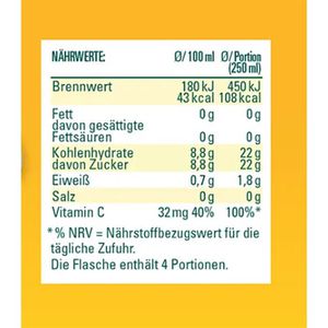 Produktbild für Saft hohes-C Milde Orange mit Acreola, ohne Zuckerzusatz