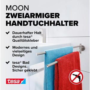 Produktbild für Handtuchhalter Tesa Moon 40303, silber