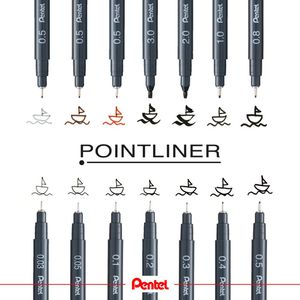 Produktbild für Fineliner Pentel Pointliner, S20P-5SP