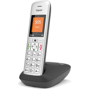 schnurlos Gigaset Großtastentelefon, E390, AG Böttcher Telefon / schwarz, – silber