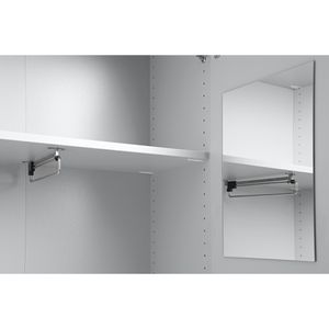 Produktbild für Kleiderschrank Hammerbacher Solid 6200, silber / weiß