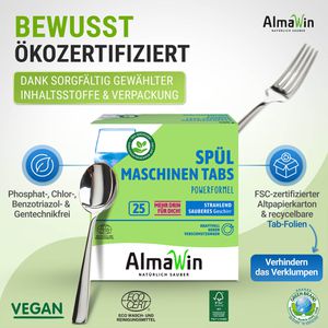 Produktbild für Spülmaschinentabs AlmaWin Konzentrat, Powerformel