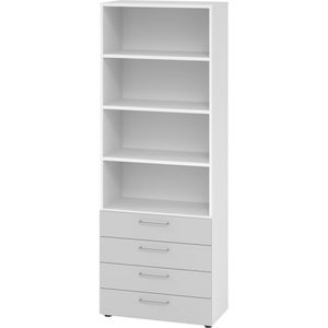 Produktbild für Kombischrank Hammerbacher Serie 9 Advanced, lichtgrau / weiß