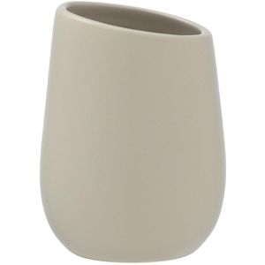 Produktbild für Zahnputzbecher Wenko Badi, beige, aus Keramik