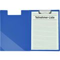 Klemmbrettmappe Foldersys 80003-40, A4 Kunststoff, blau