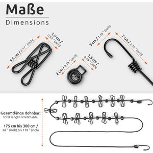 Produktbild für Wäscheleine ECENCE Reisewäscheleine, 13010302