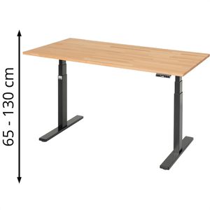 Produktbild für Schreibtisch Rau adlatus 100, buche / schwarz