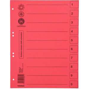 Produktbild für Trennblätter DONAU 8611001-04, mit Perforation, A4