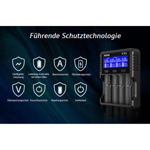 Produktbild für Akku-Ladegerät Xtar VX4 Visible Mixer