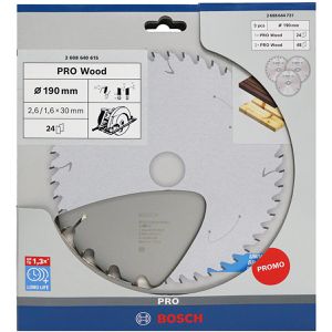 Produktbild für Kreissägeblatt Bosch PRO Wood, 2608644731, 3er Set