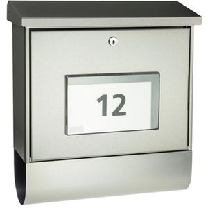 Produktbild für Briefkasten Burg-Wächter Malaga 4400 NI, Silber, aus Edelstahl