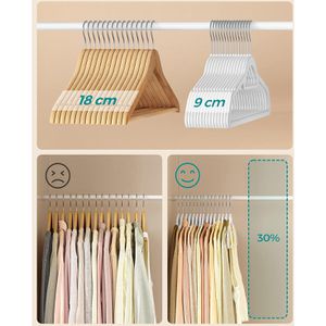 Produktbild für Kleiderbügel Songmics CRF020W02, aus Kunststoff