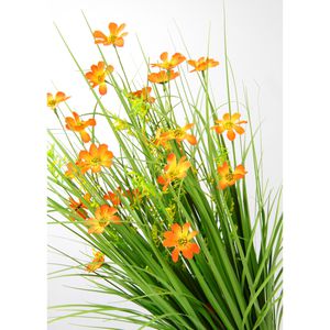 Produktbild für Kunstpflanze I.GE.A. Gras m.orangenen Cosmeablüten