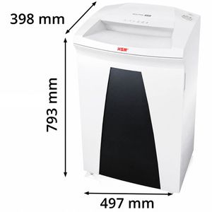 Produktbild für Aktenvernichter HSM Securio B32, 1824111, weiß, mit Rollen