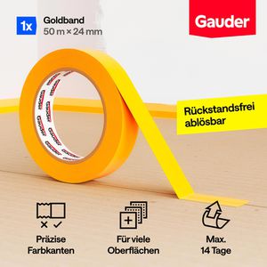 Produktbild für Kreppband Gauder Goldband