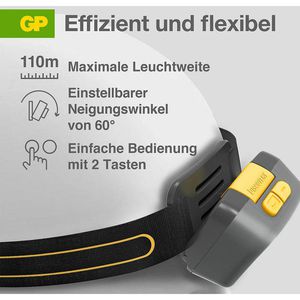 Produktbild für Stirnlampe GP Batteries CHW54 LED, mit Batterie