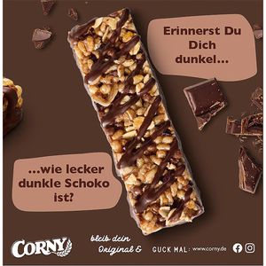 Produktbild für Müsliriegel Corny Dunkle Schoko, mit Edelkakao