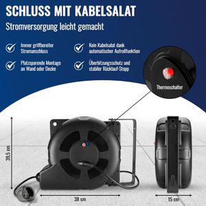 Produktbild für Kabeltrommel Poppstar mit Aufrollautomatik, für innen