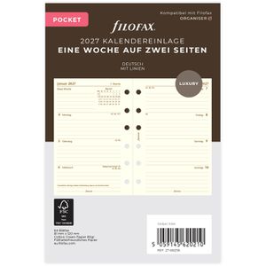 Produktbild für Kalendereinlagen Filofax 27-68258, Cotton Cream, Jahr 2027