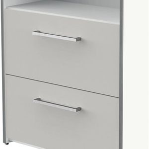 Produktbild für Kombischrank Kerkmann Move, lichtgrau / weiß
