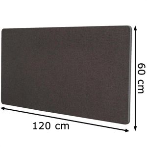 Produktbild für Tischtrennwand Luxor RCLM-BP-SG-120, schiefergrau