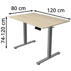 Produktbild für Schreibtisch Kerkmann Move small office, ahorn / silber