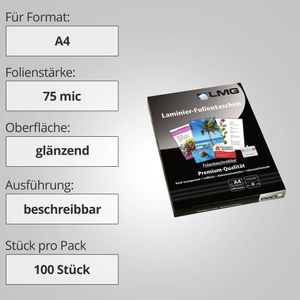 Produktbild für Laminierfolien LMG DIN A4