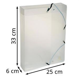 Produktbild für Heftbox Exacompta Crystal, 5982E, aus Kunststoff, A4