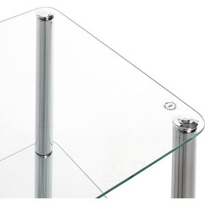 Produktbild für Badregal Haku-Möbel 90240, aus Glas / Edelstahl, verchromt